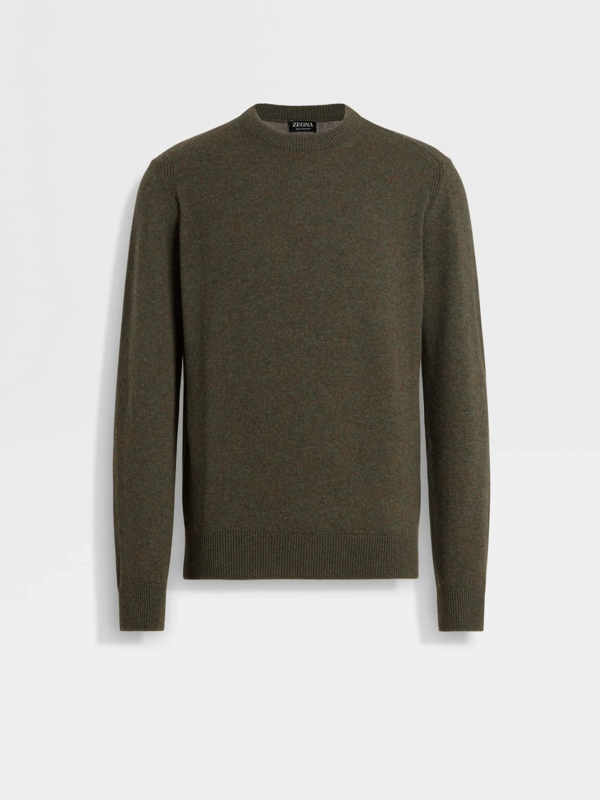 Army Green Multimélange Oasi Cashmere Crewneck