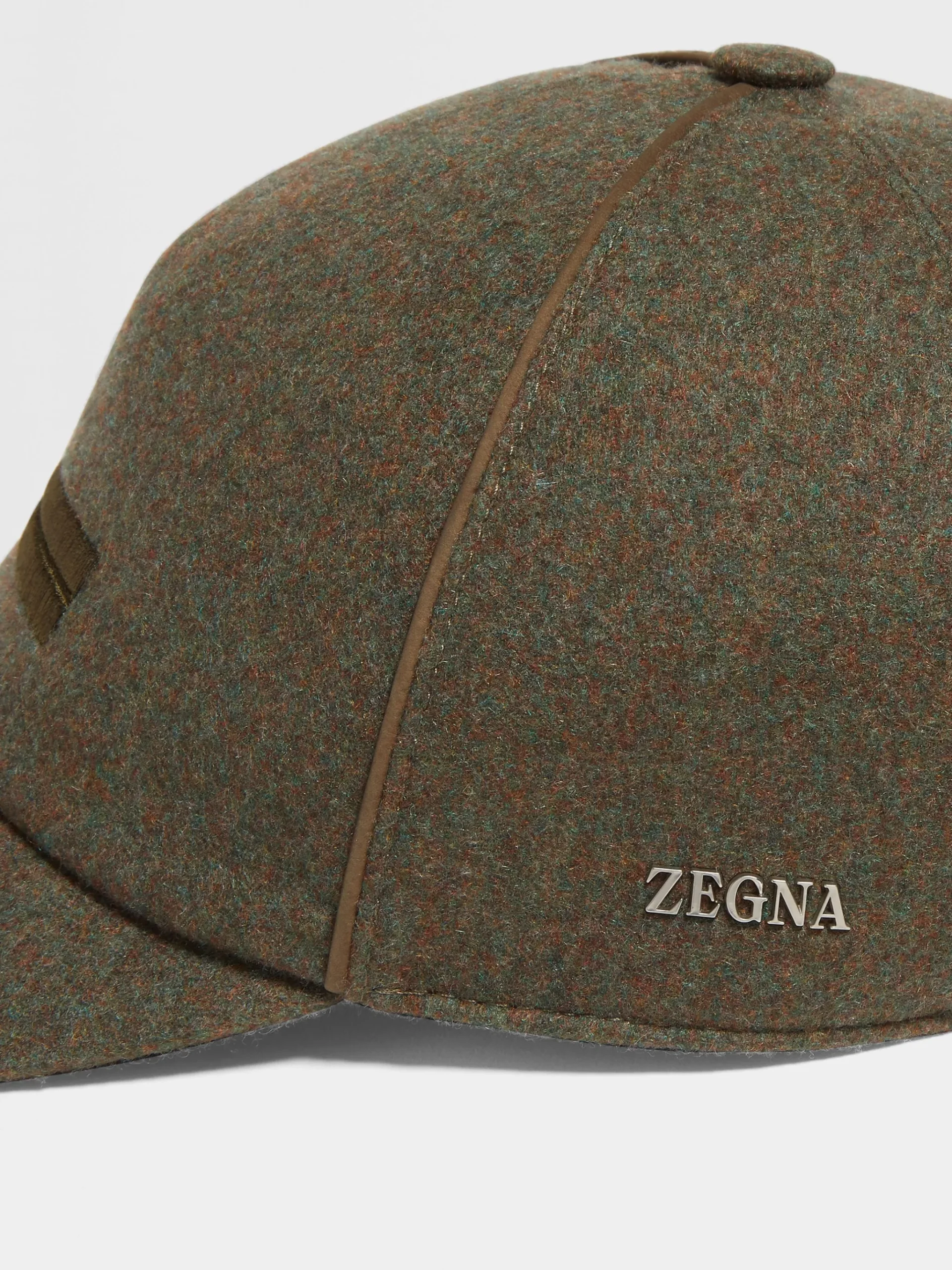 Army Green Multimélange Oasi Cashmere Baseball Cap