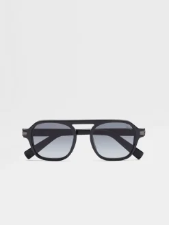 Asphalt Grey Aurora II Acetate Sunglasses