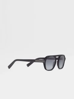 Asphalt Grey Aurora II Acetate Sunglasses