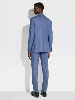 Avio Blue Centoventimila Wool Suit