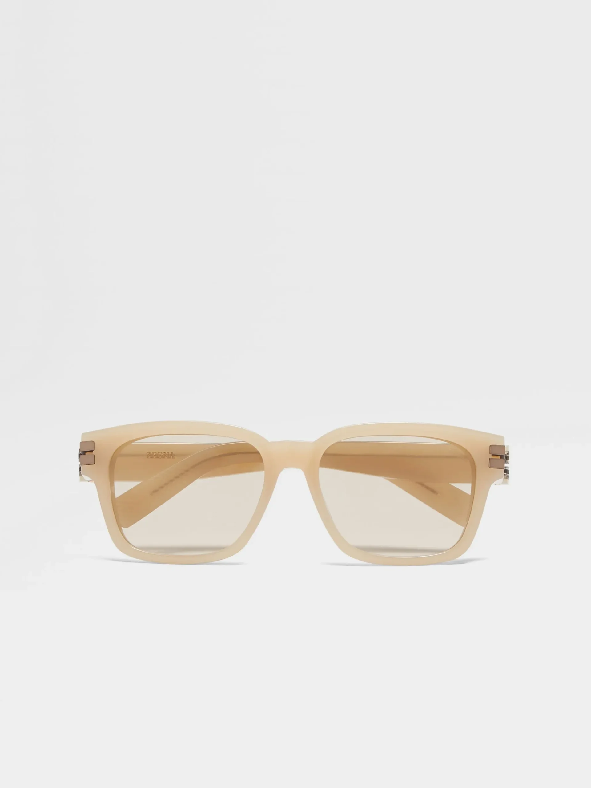 Beige Acetate Sunglasses