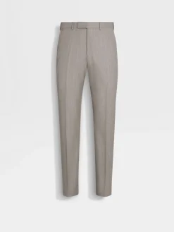Beige Centoventimila Wool Pants