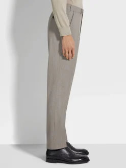 Beige Centoventimila Wool Pants