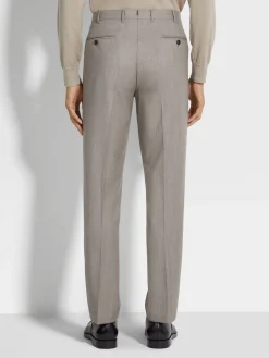 Beige Centoventimila Wool Pants