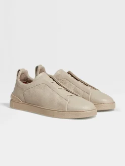 Beige Deerskin Triple Stitch™ Sneakers