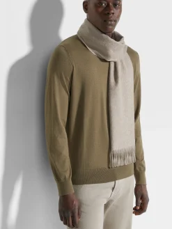 Beige Oasi Cashmere Scarf