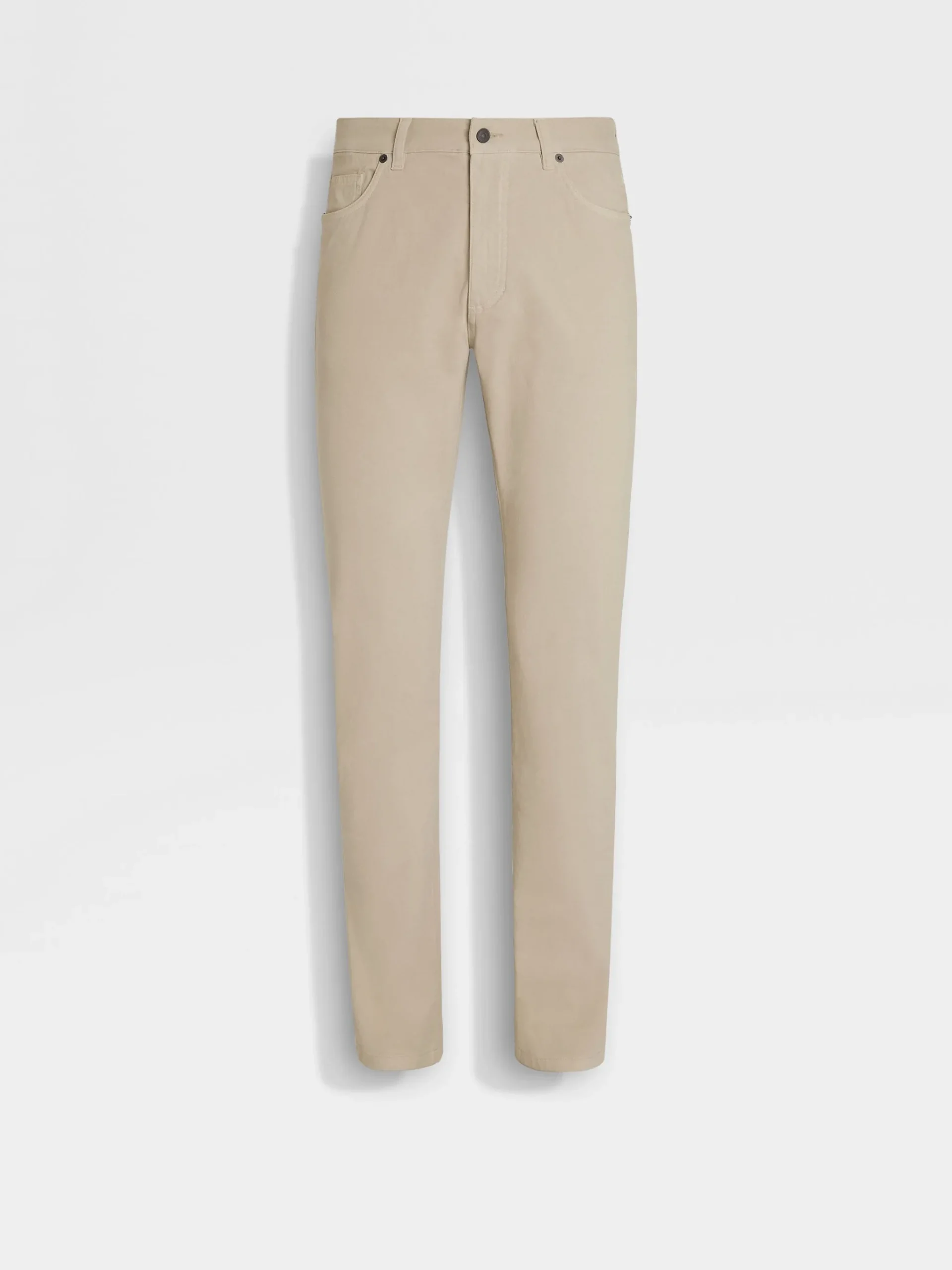 Beige Stretch Cotton Roccia Jeans
