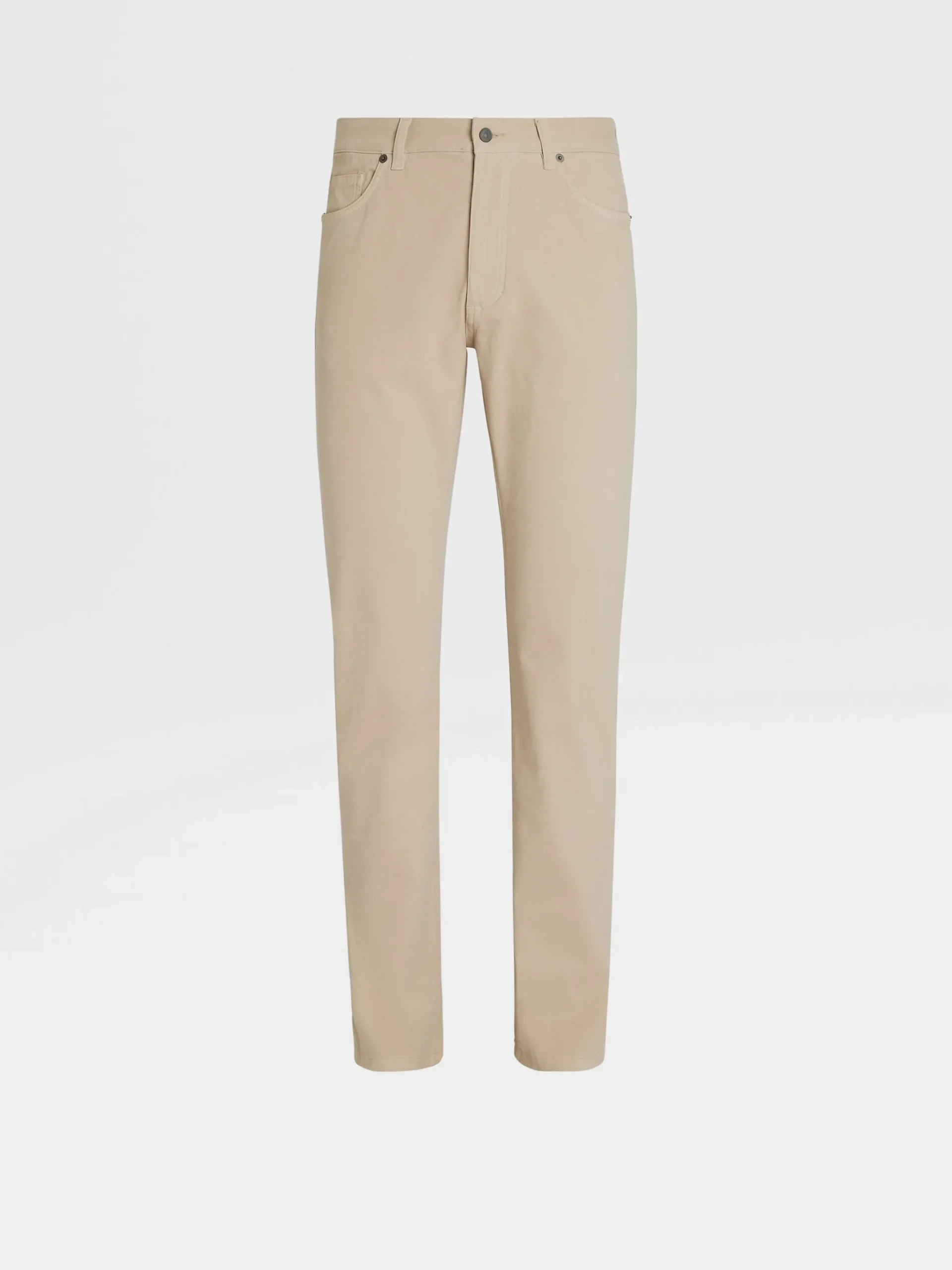 Beige Stretch Cotton Roccia Jeans