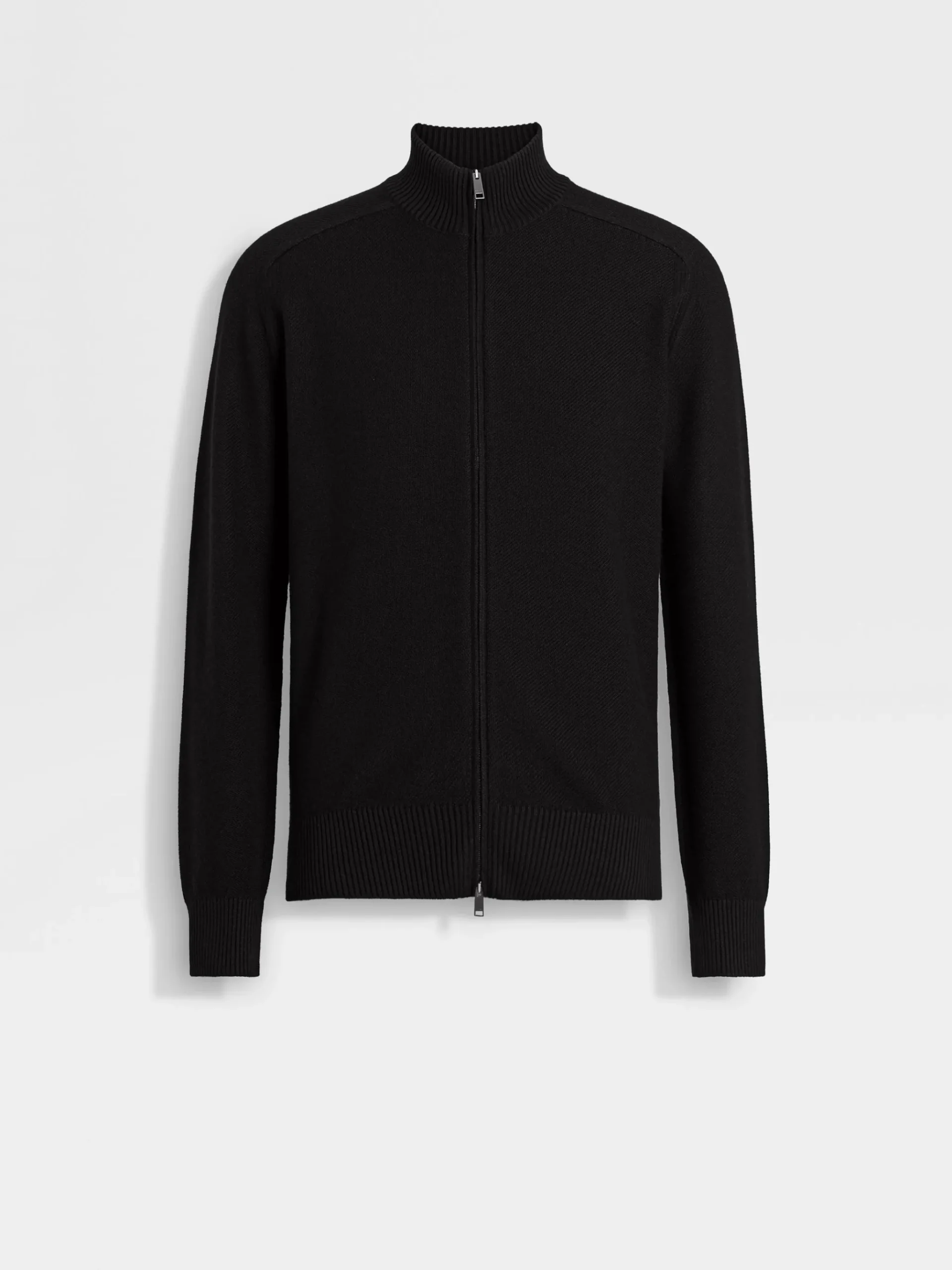 Black Cashseta Full Zip Cardigan