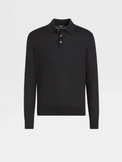 Black Cashseta Polo Shirt