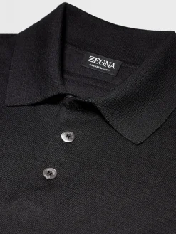 Black Cashseta Polo Shirt