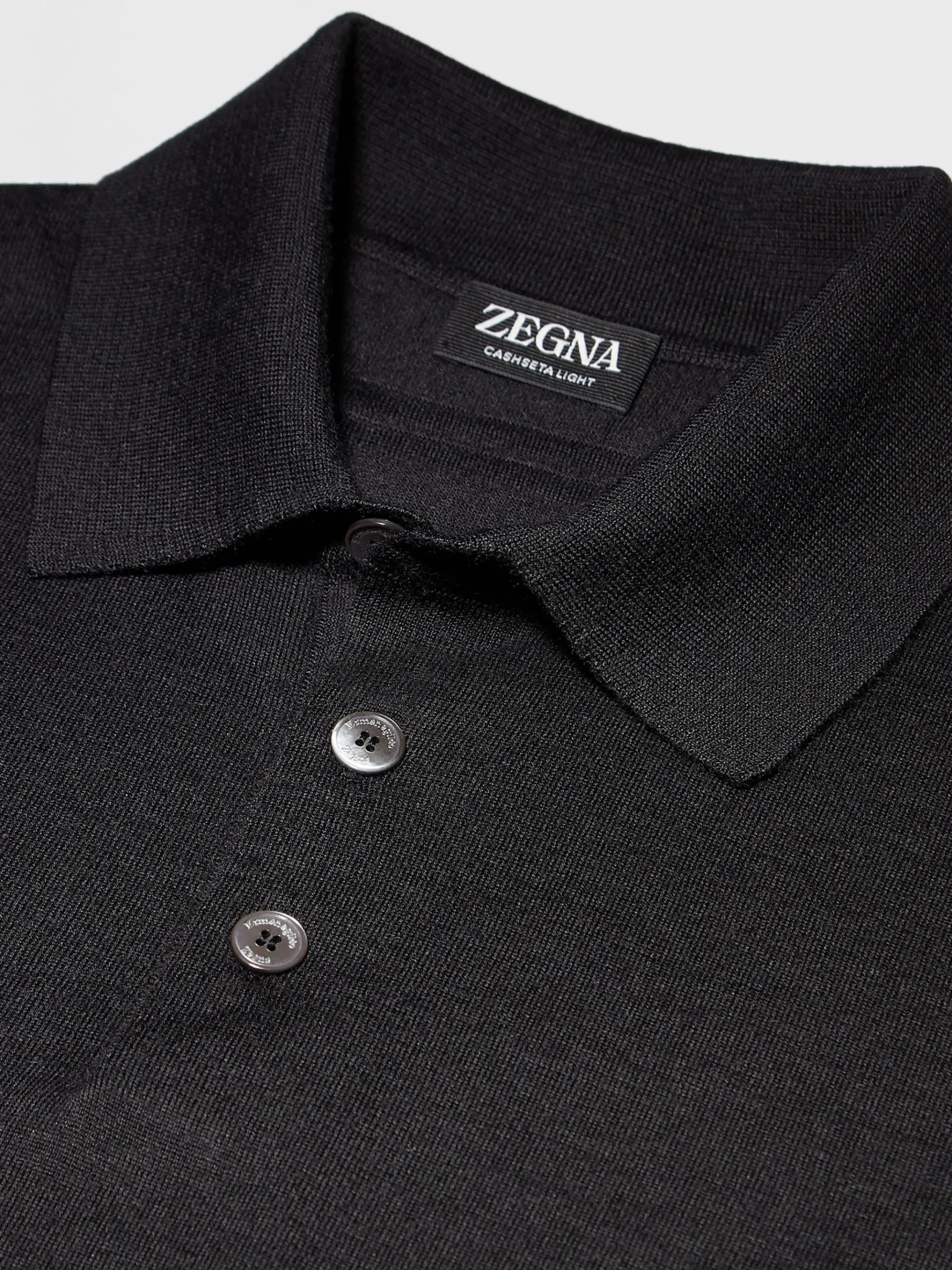 Black Cashseta Polo Shirt