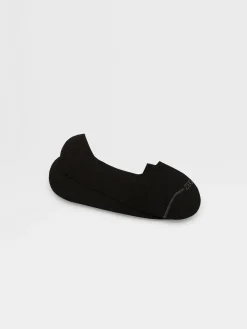 Black Cotton Blend Socks