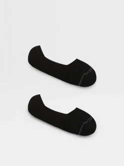 Black Cotton Blend Socks