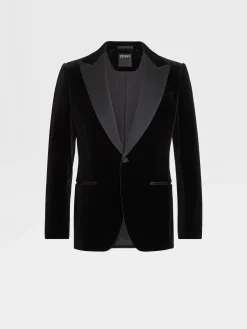 Black Cotton Evening Jacket