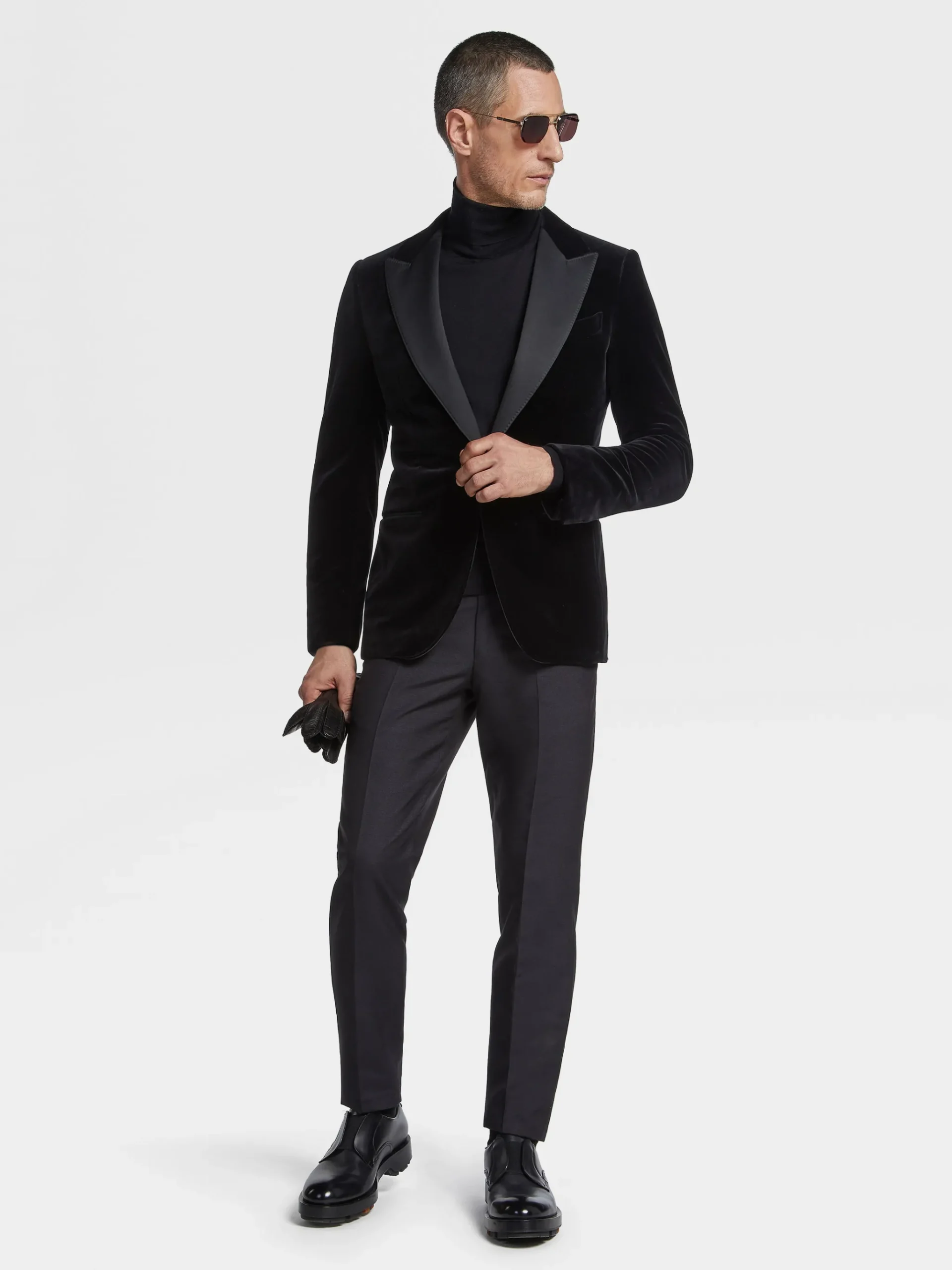 Black Cotton Evening Jacket