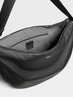 Black Deerskin Hobo Panorama Bag