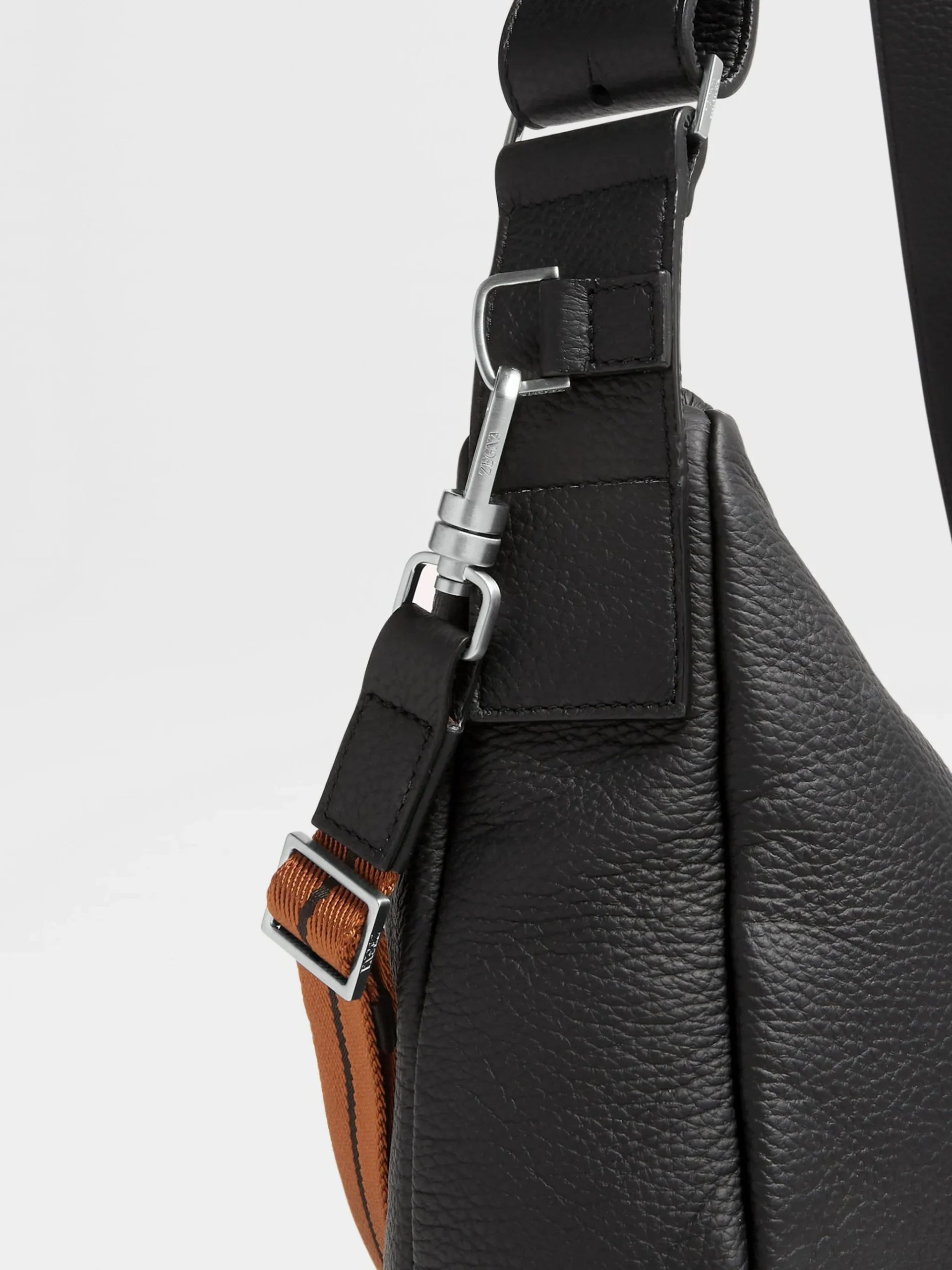 Black Deerskin Hobo Panorama Mini Bag