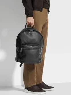 Black Deerskin Hoodie Backpack