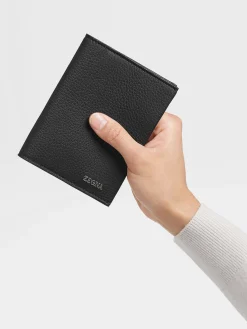 Black Deerskin Passport Case