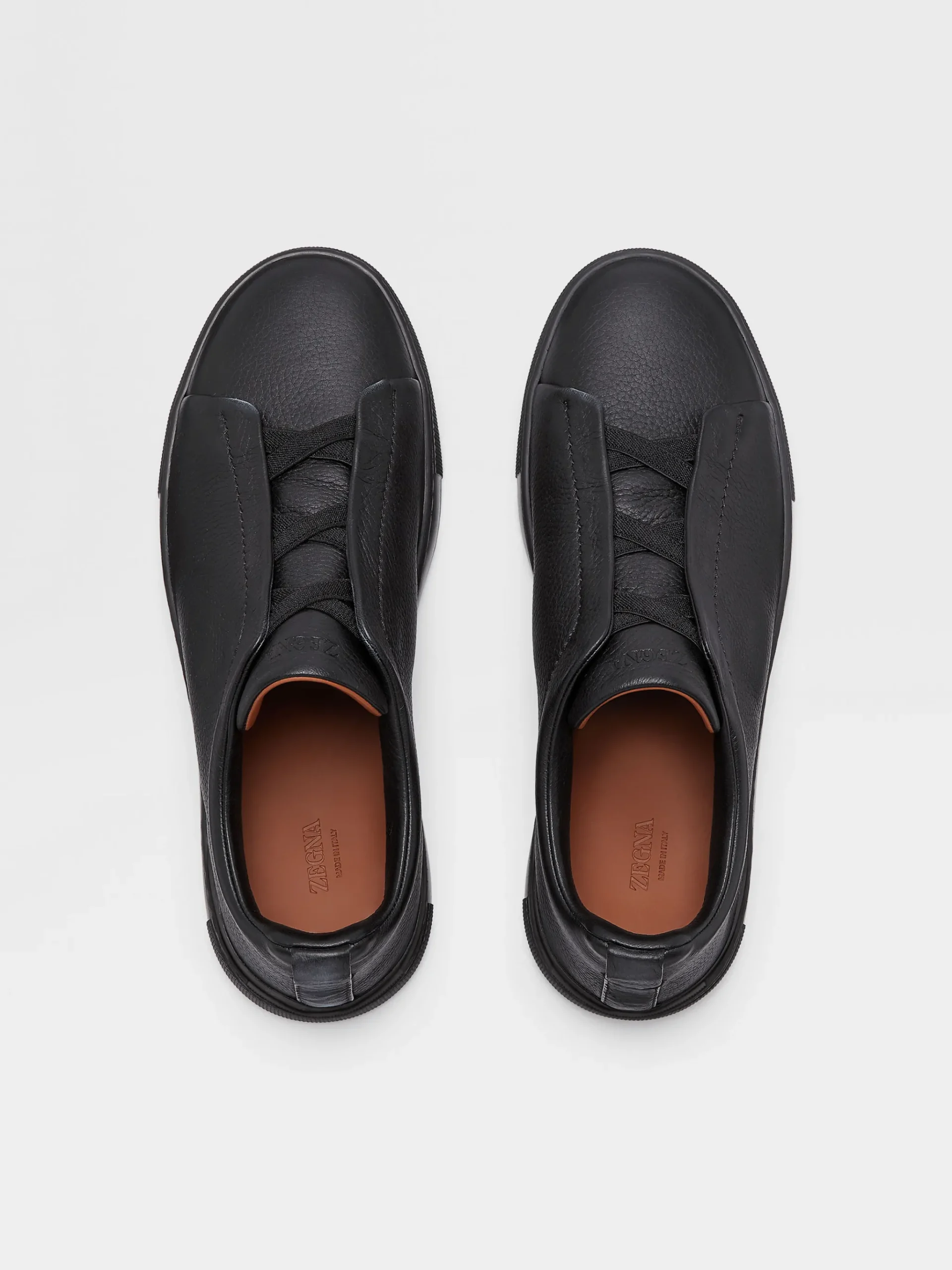 Black Deerskin Triple Stitch™ Sneakers
