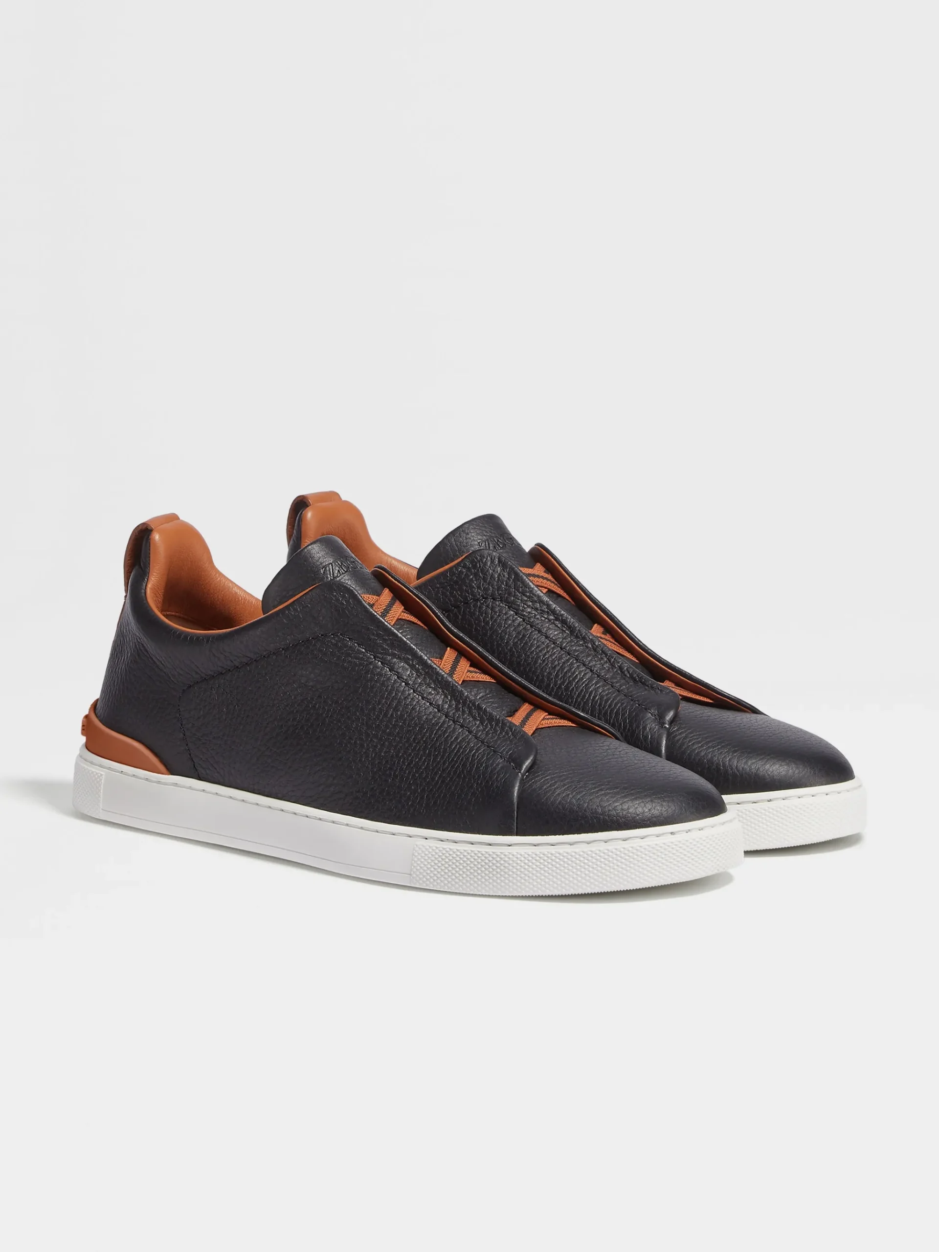 Black Deerskin Triple Stitch™ Sneakers
