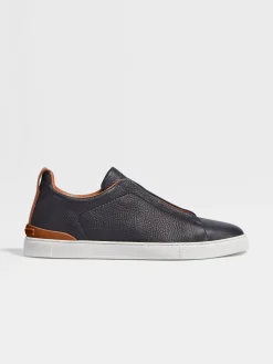 Black Deerskin Triple Stitch™ Sneakers