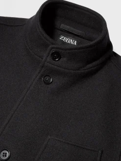 Black Jerseywear Wool and Cashmere Chore Jacket