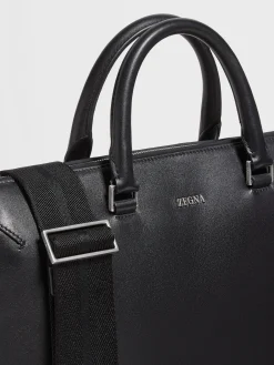Black Leather Business Bag