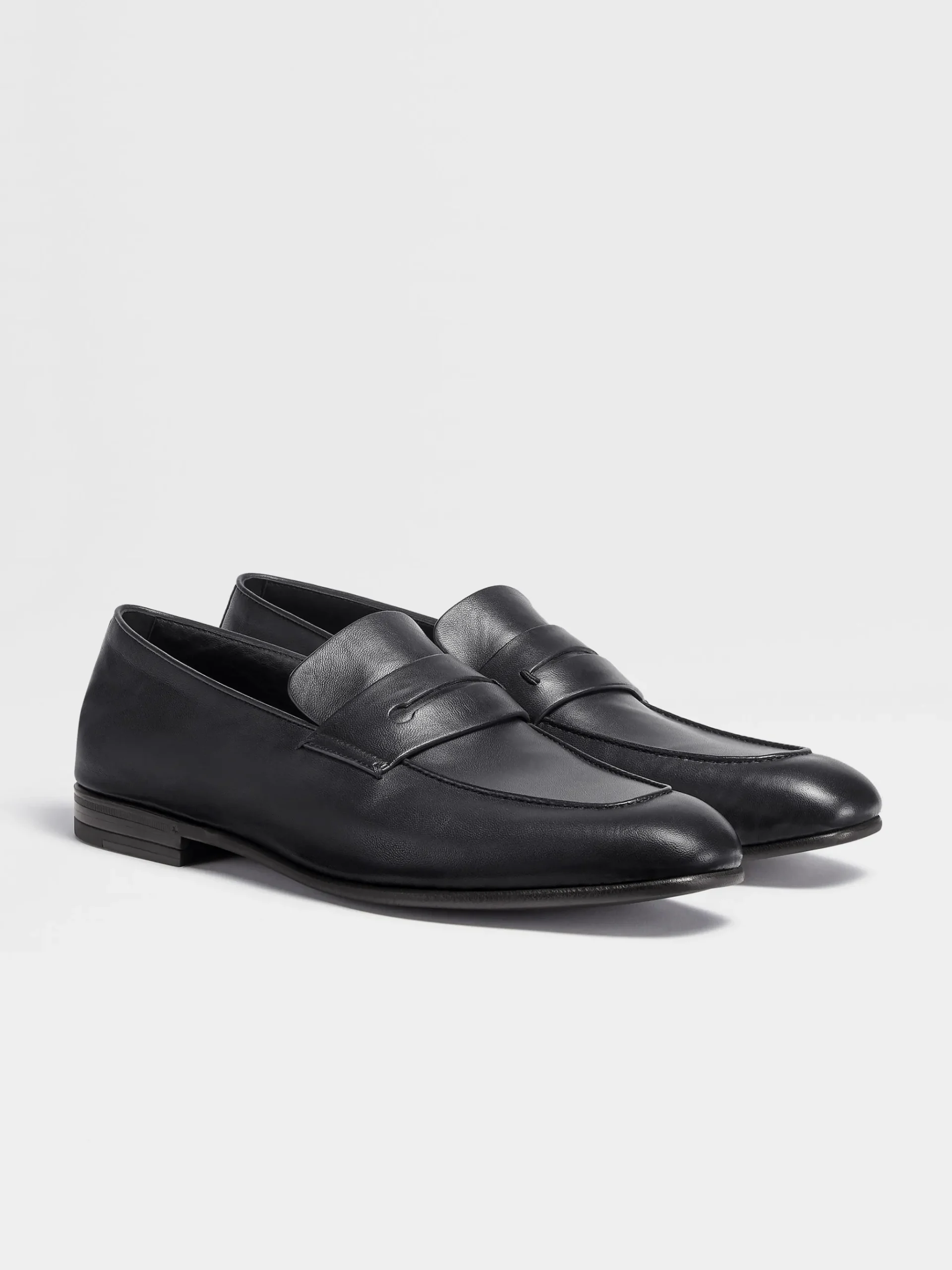 Black Leather L'Asola Loafers