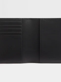 Black Leather Passport Case