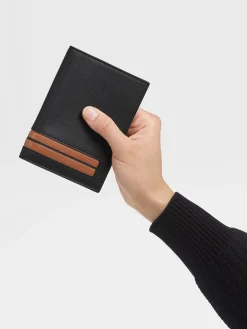 Black Leather Passport Case