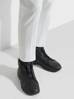 Black Leather Triple Stitch™ Vetta Sneakers