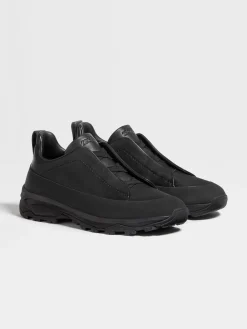 Black Leather Triple Stitch™ Monte Sneakers