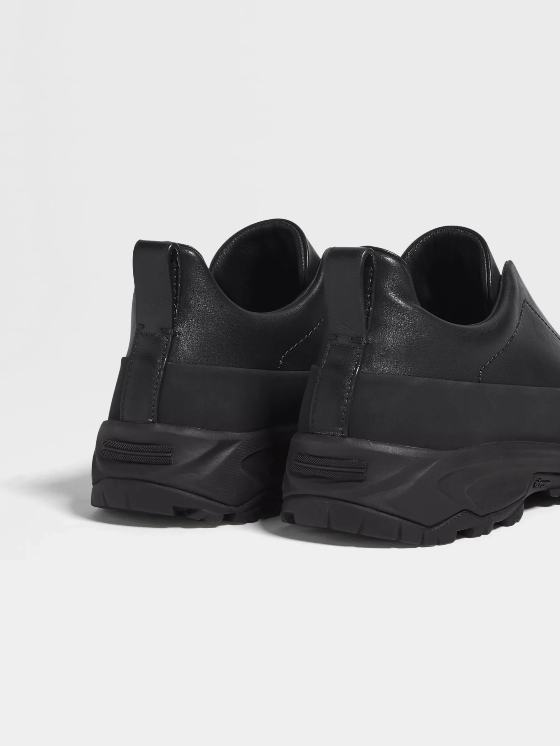 Black Leather Triple Stitch™ Monte Sneakers