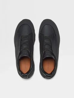Black Leather Triple Stitch™ Monte Sneakers