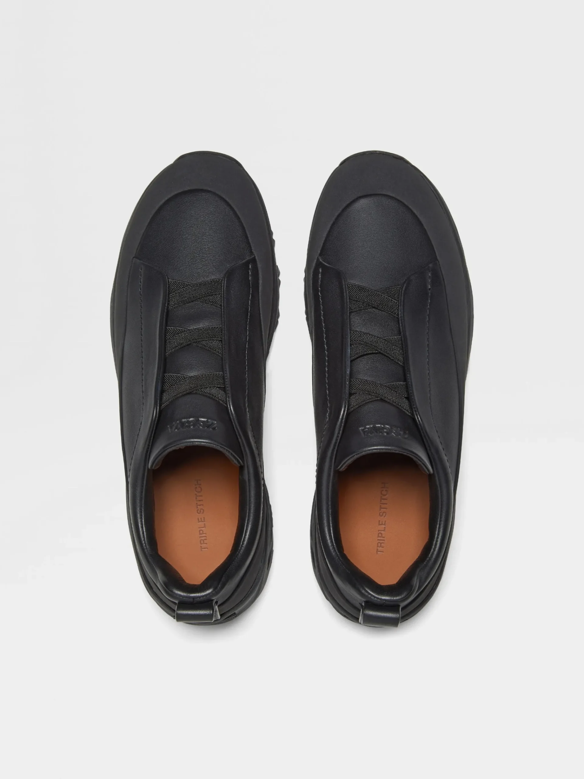 Black Leather Triple Stitch™ Monte Sneakers
