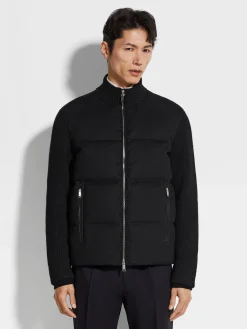 Black Oasi Cashmere Full Zip Blouson
