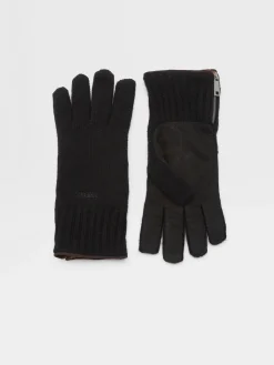Black Oasi Cashmere Gloves