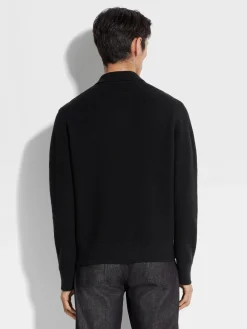 Black Oasi Cashmere Polo Shirt