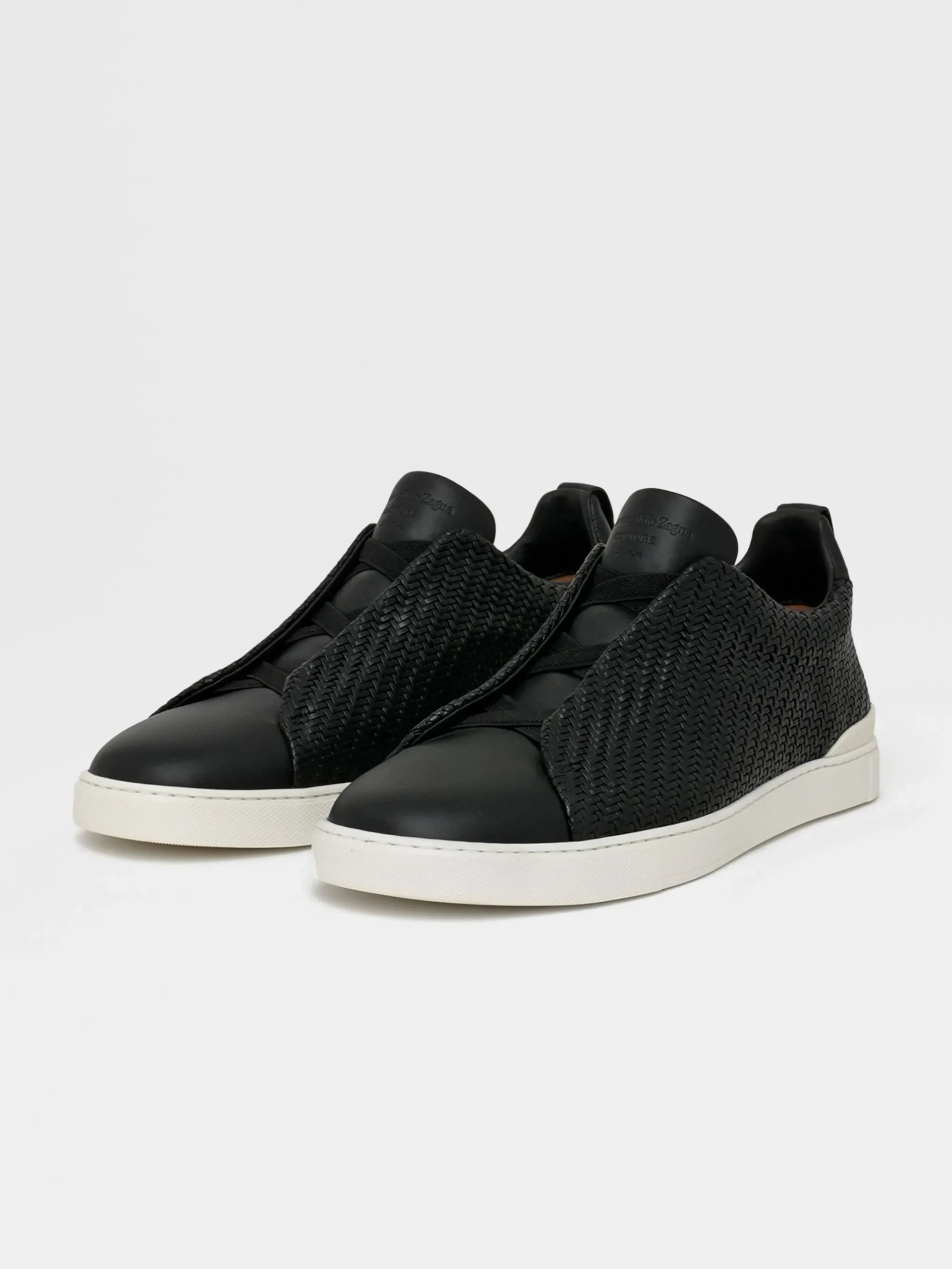 Black PELLETESSUTA™ Leather Triple Stitch™ Sneakers