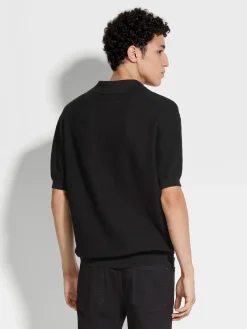 Black Premium Cotton Polo Shirt