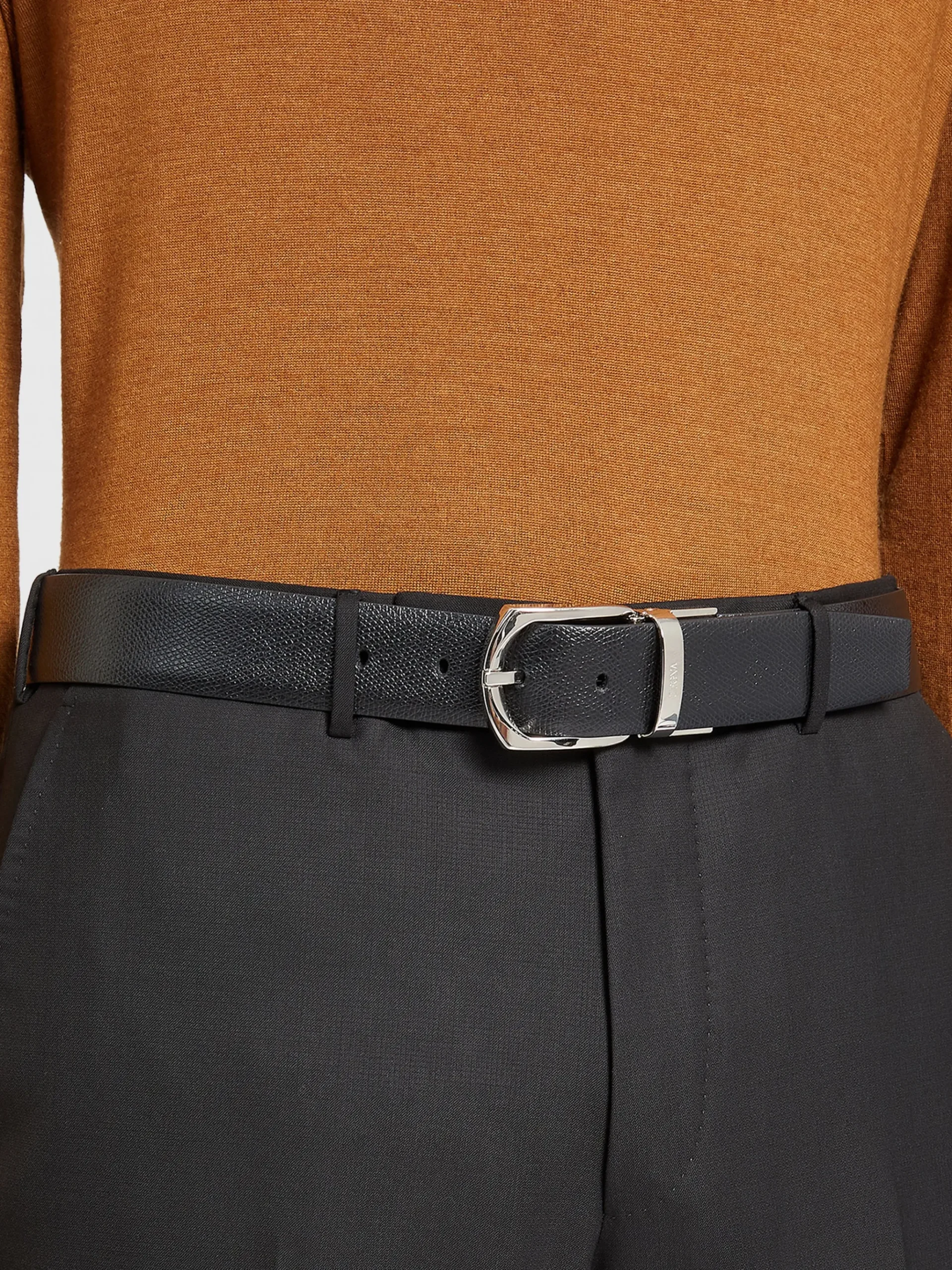 Black Reversible Leather Belt