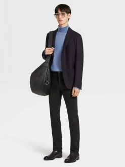 Black Rinse-washed Cotton Roccia Jeans