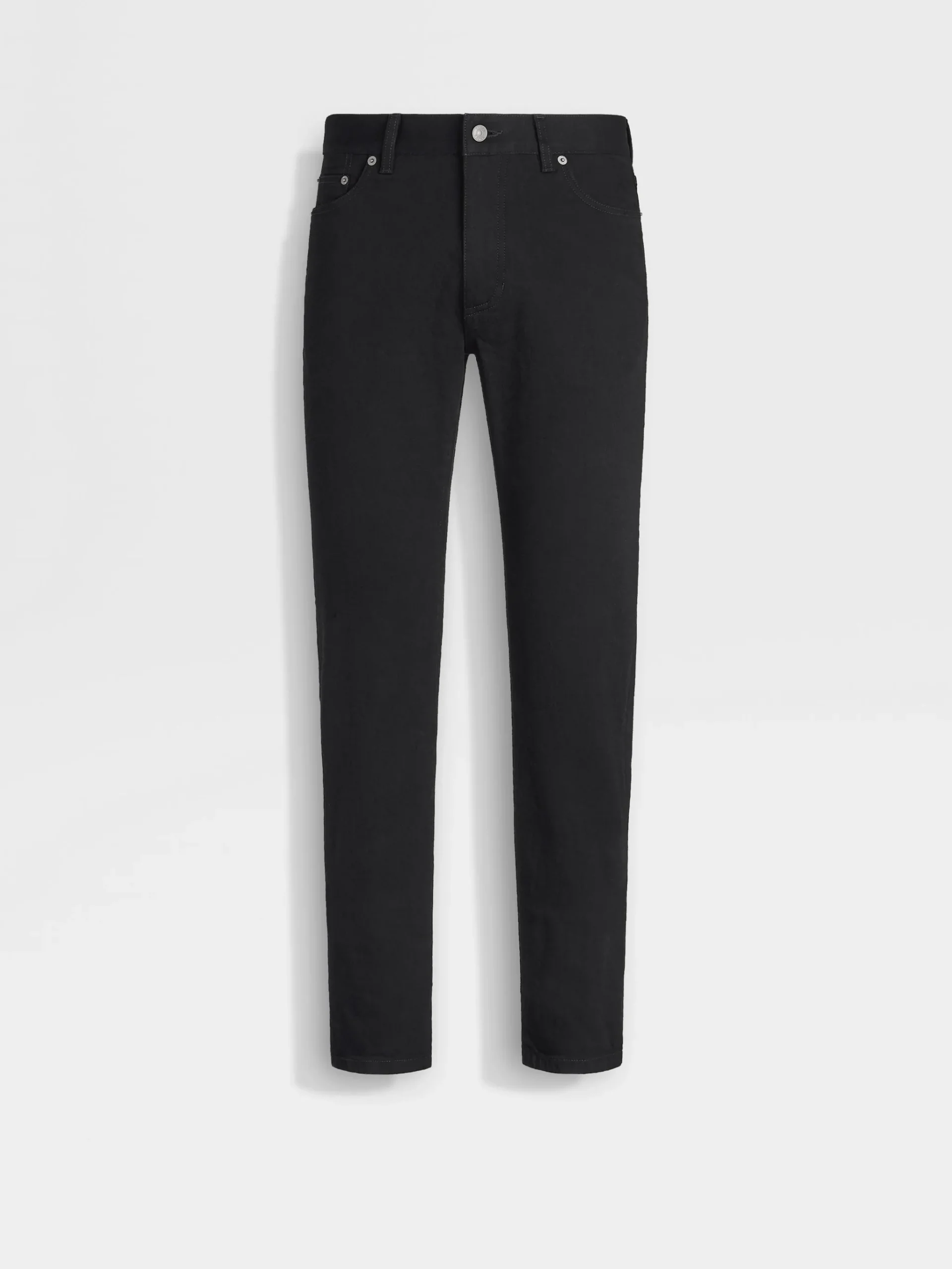 Black Rinse-washed Stretch Cotton Roccia Jeans