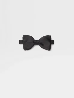 Black Silk Bowtie