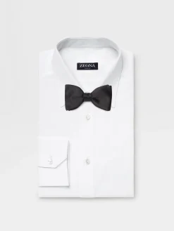 Black Silk Bowtie
