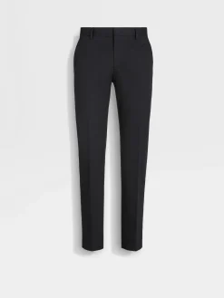 Black Stretch Cotton Pants