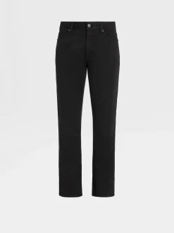 Black Stretch Cotton Roccia Jeans